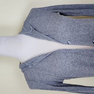 Simply Vera Vera Wang Women Gray Lightweight Long Sleeve Cardigan with Hood